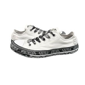 Converse Miley Cyrus Bandana Limited Edition White and Black Low-Top Sneakers